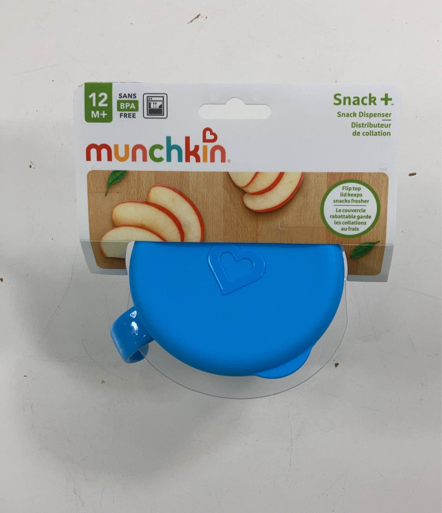 Munchkin Stainless Steel Snack Catcher with Lid, 9 Ounce, Blue