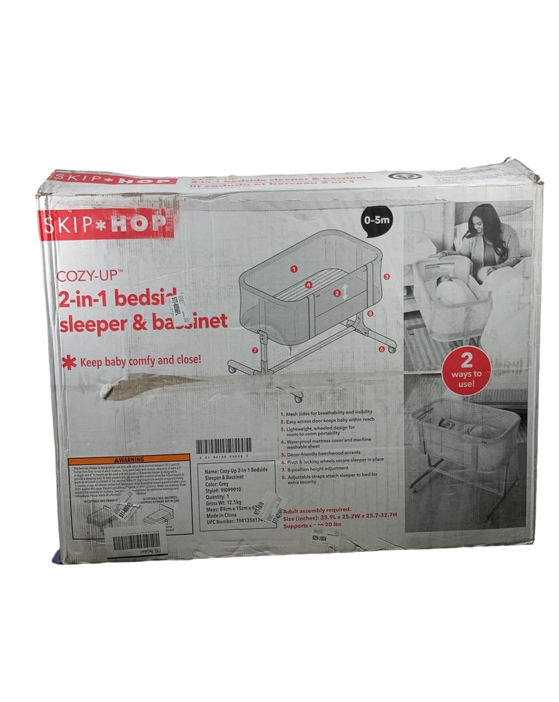 Skip Hop CozyUp 2in1 Bedside Sleeper and