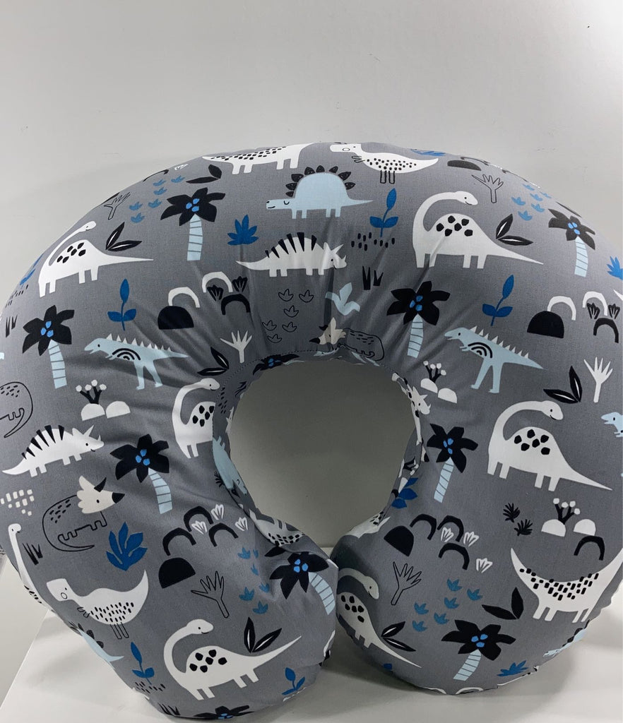 Boppy Nursing Pillow Gray Dinosaurs