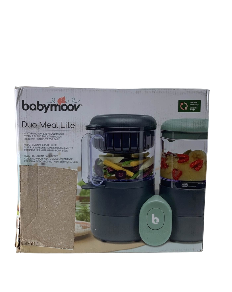 Babymoov Duo Meal Lite Food Maker - 4 in 1 Food Processor with Steam  Cooker, Blender, Baby Purees, Warmer and Defroster