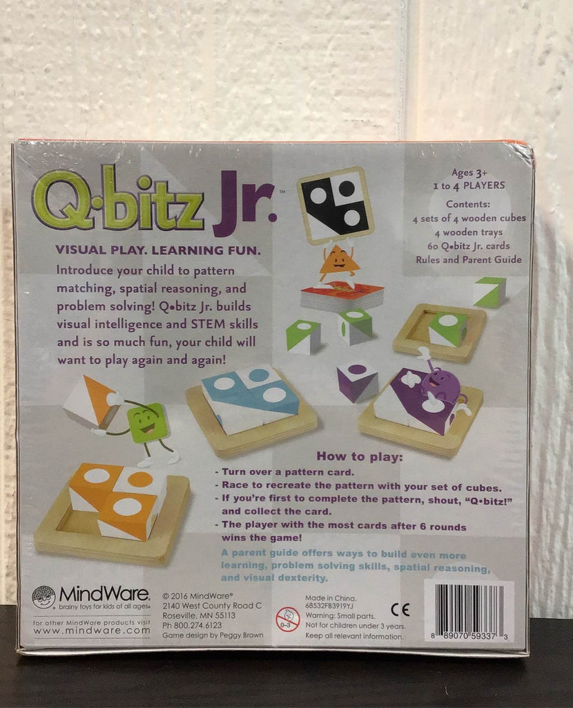 Mindware Q-bitz Wooden Card Game, 4 Players, 8 - 15 years, Board