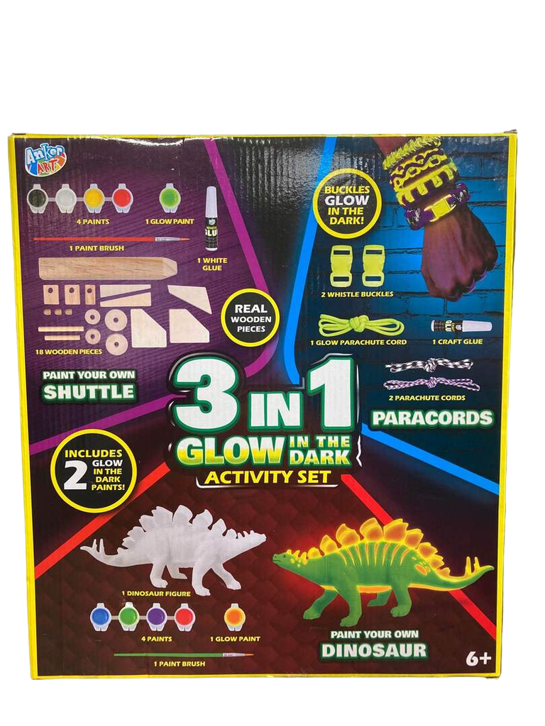 Anker Art 3in1 Glow In The Dark Activity Set