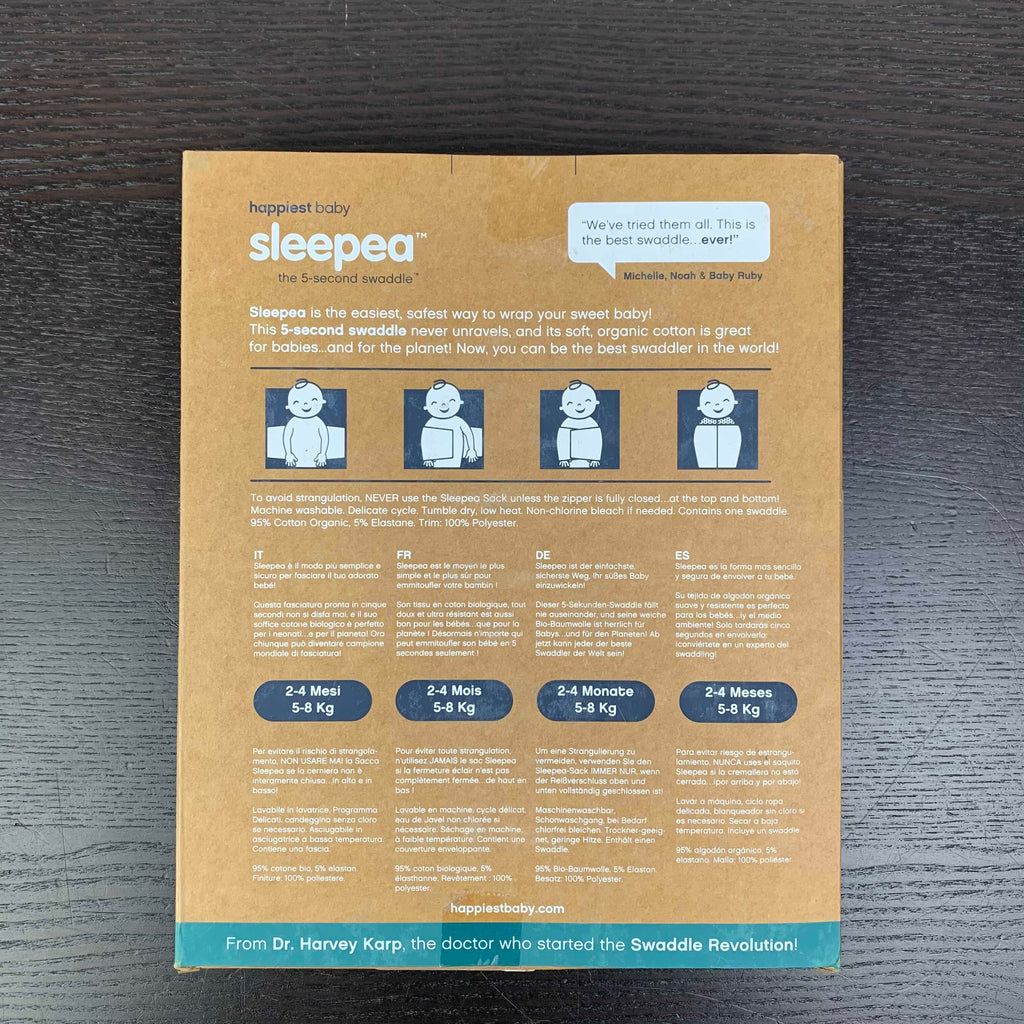 Happiest Baby Sleepea Swaddle, Medium, Gray Galaxy