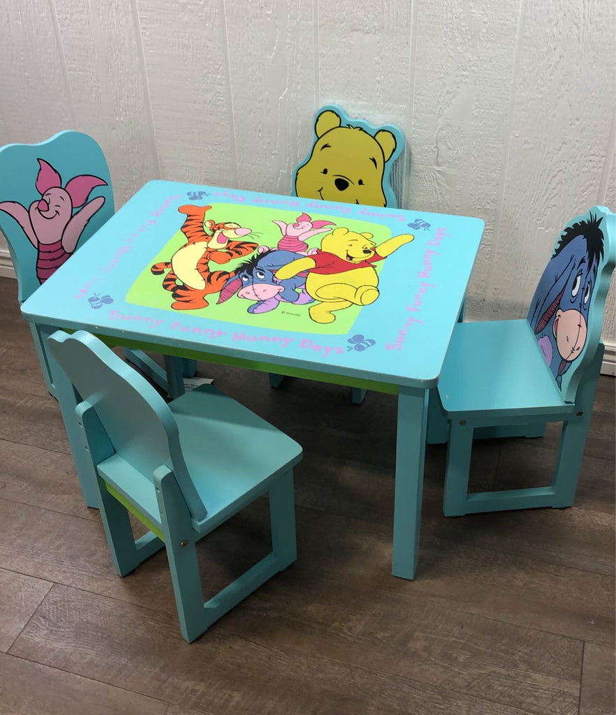 Child's Table and Chairs Kids Painted Table Sets Pooh -  Denmark