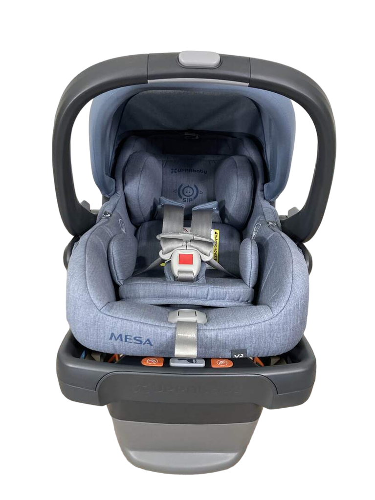 UPPAbaby MESA V2 Infant Car Seat, 2023, Gregory (Blue Melange Merino W