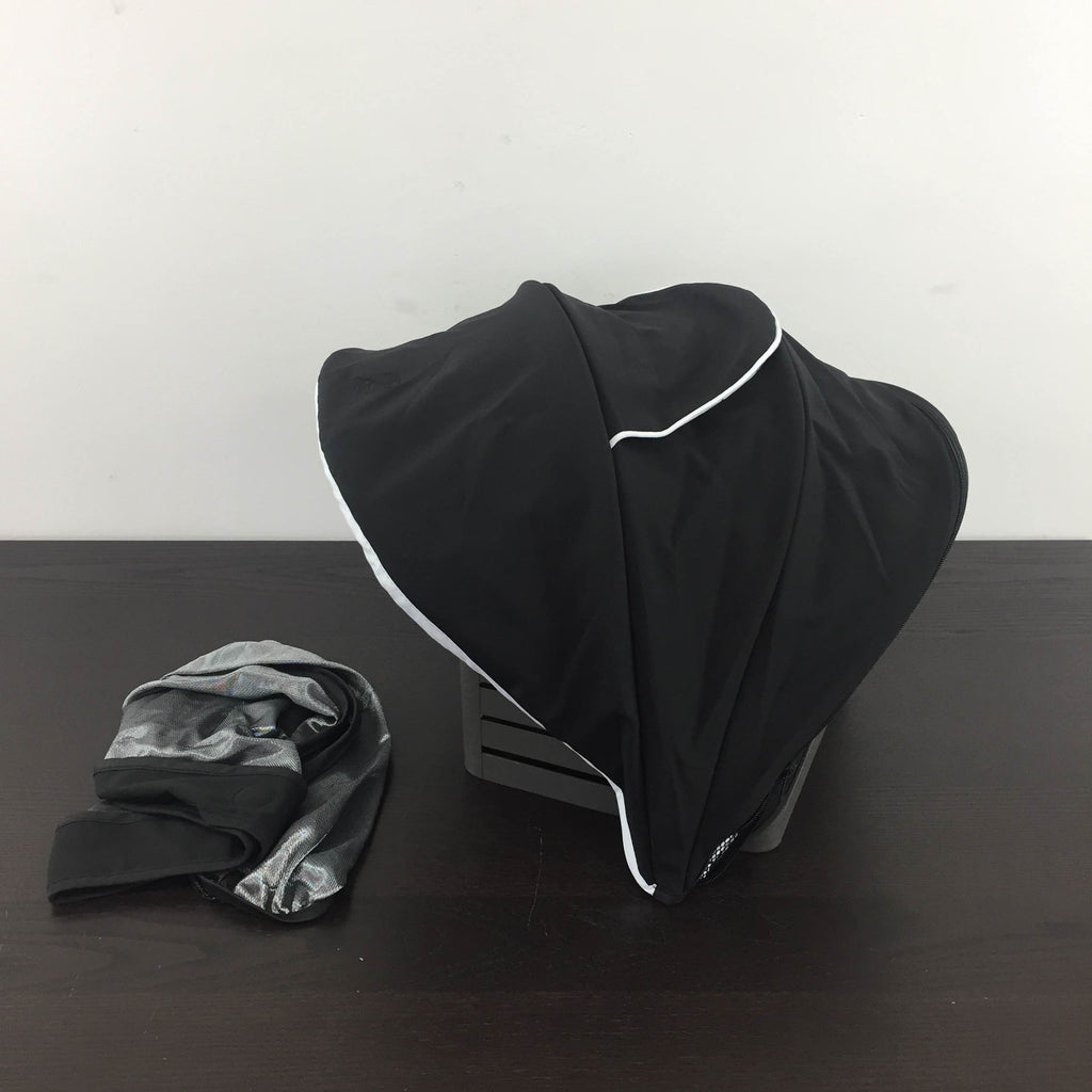 Mockingbird Replacement Canopy With Sun Shade, Black, Windowpane