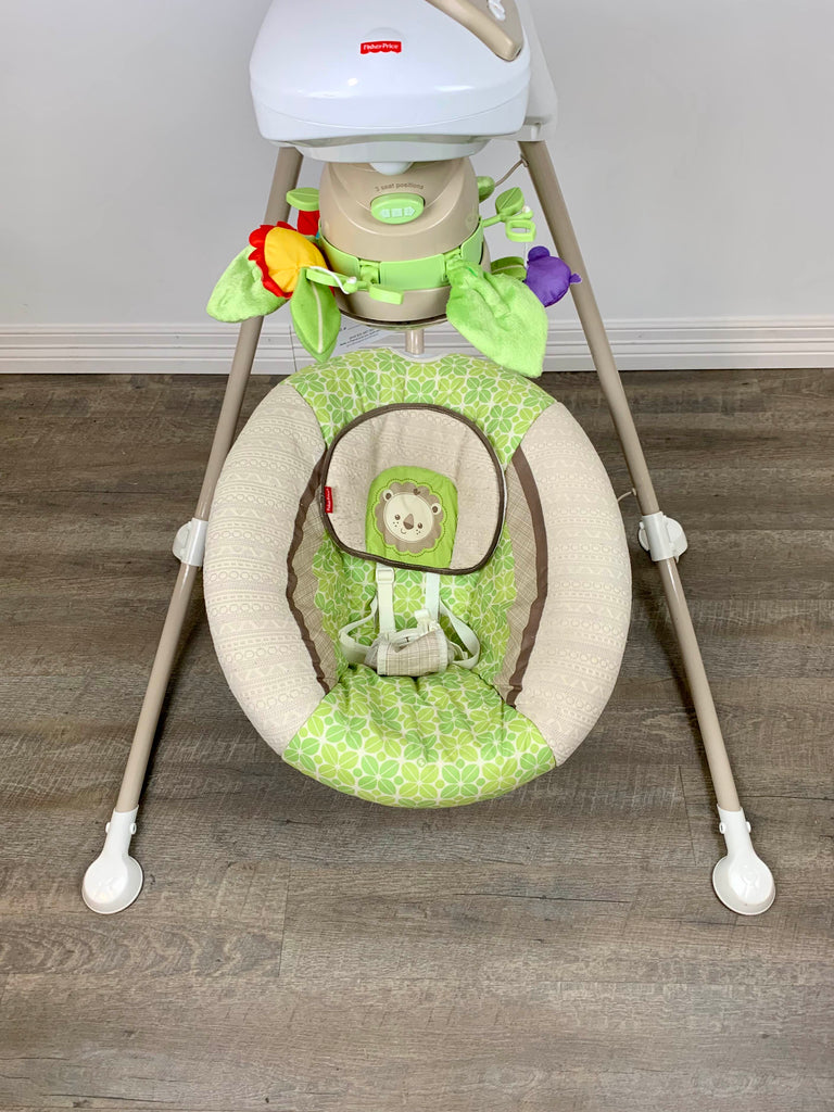 Fisher price deluxe cradle n sale swing rainforest friends