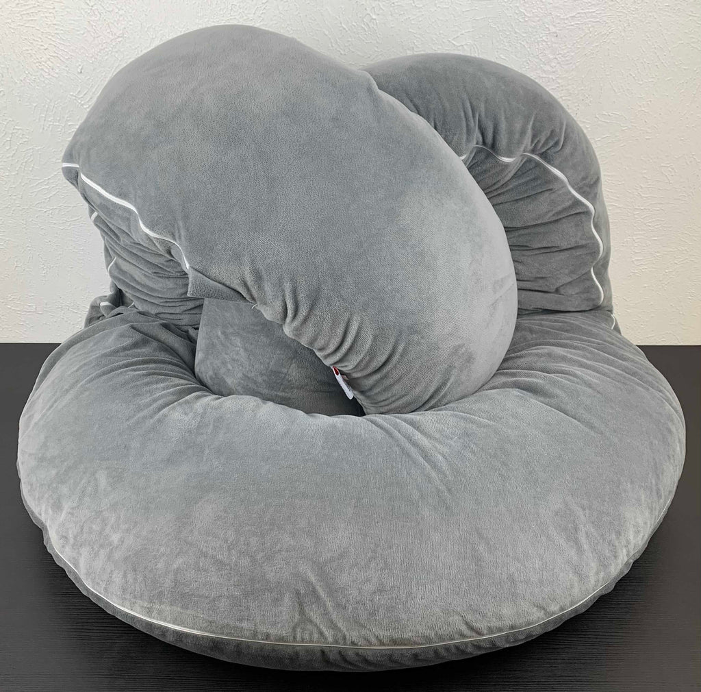 Queen Rose Pregnancy Body Pillow, Gray