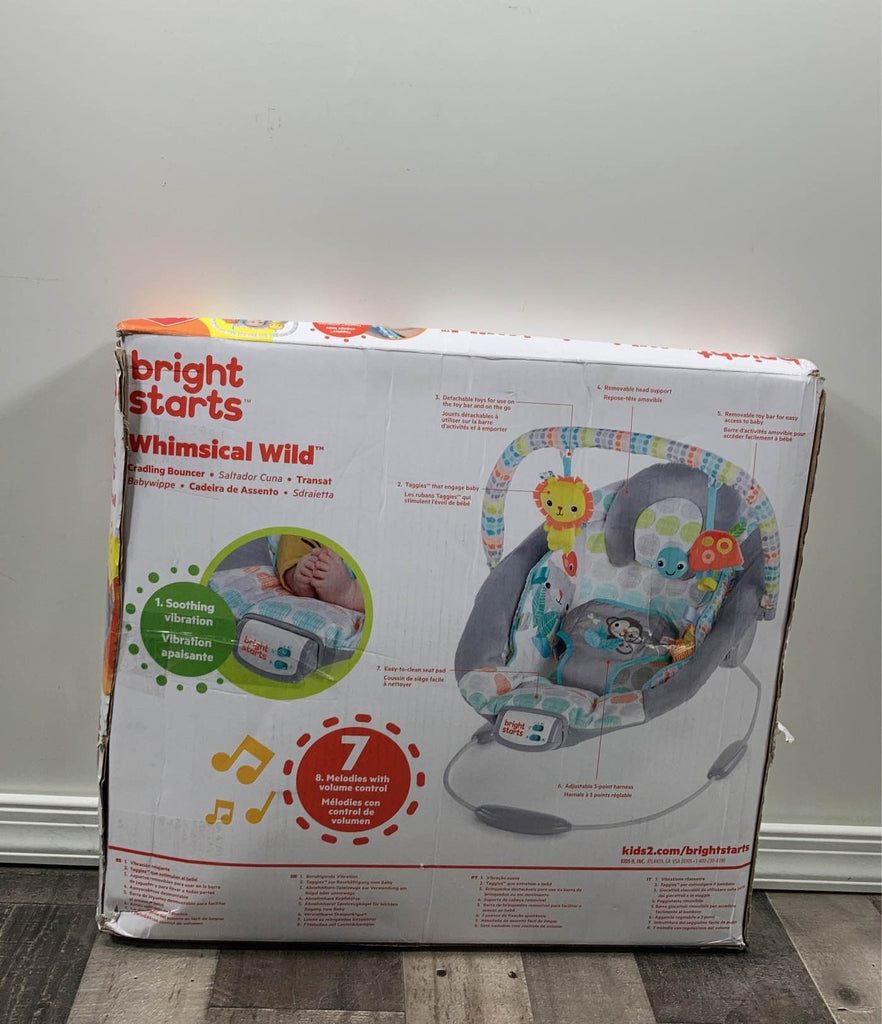 Bright Starts Whimsical Wild Vibrating Baby Bouncer Seat and Rocker 