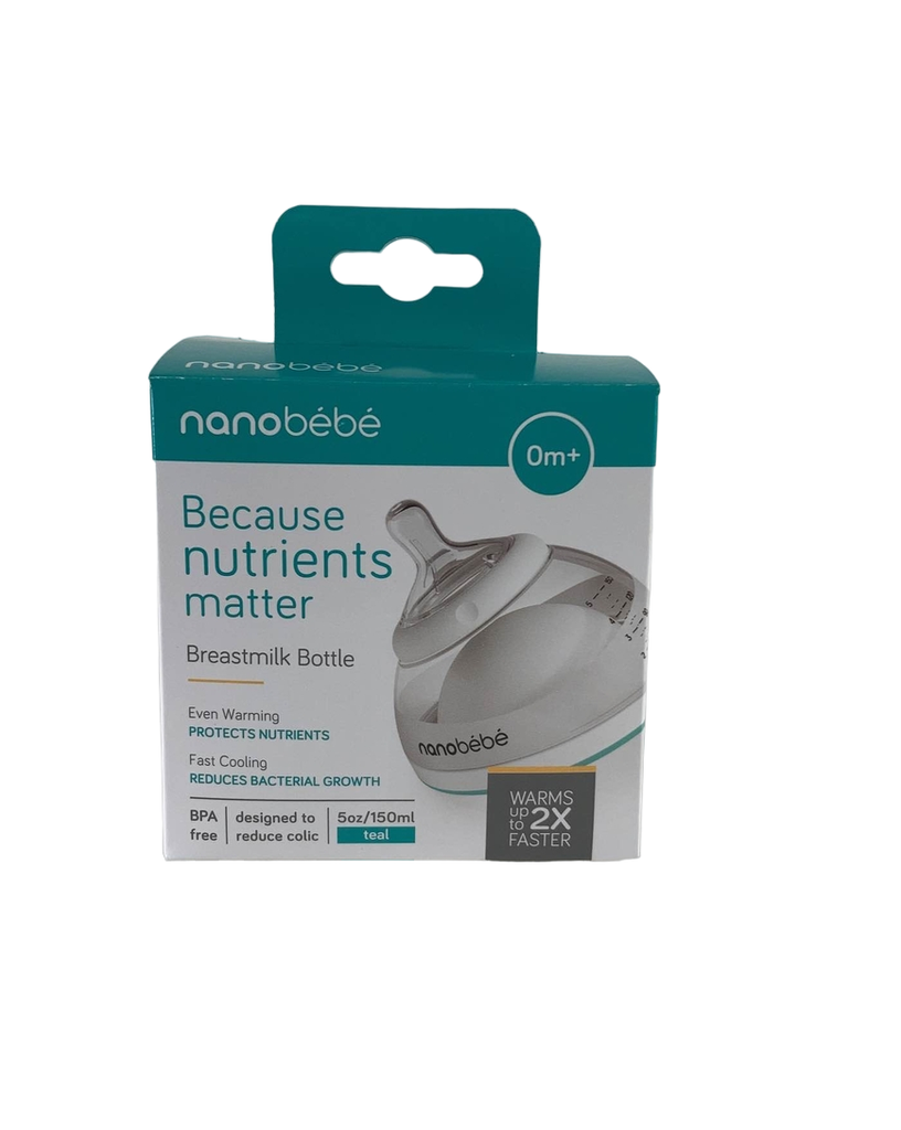 Nanobebe Breastmilk Bottle, Teal