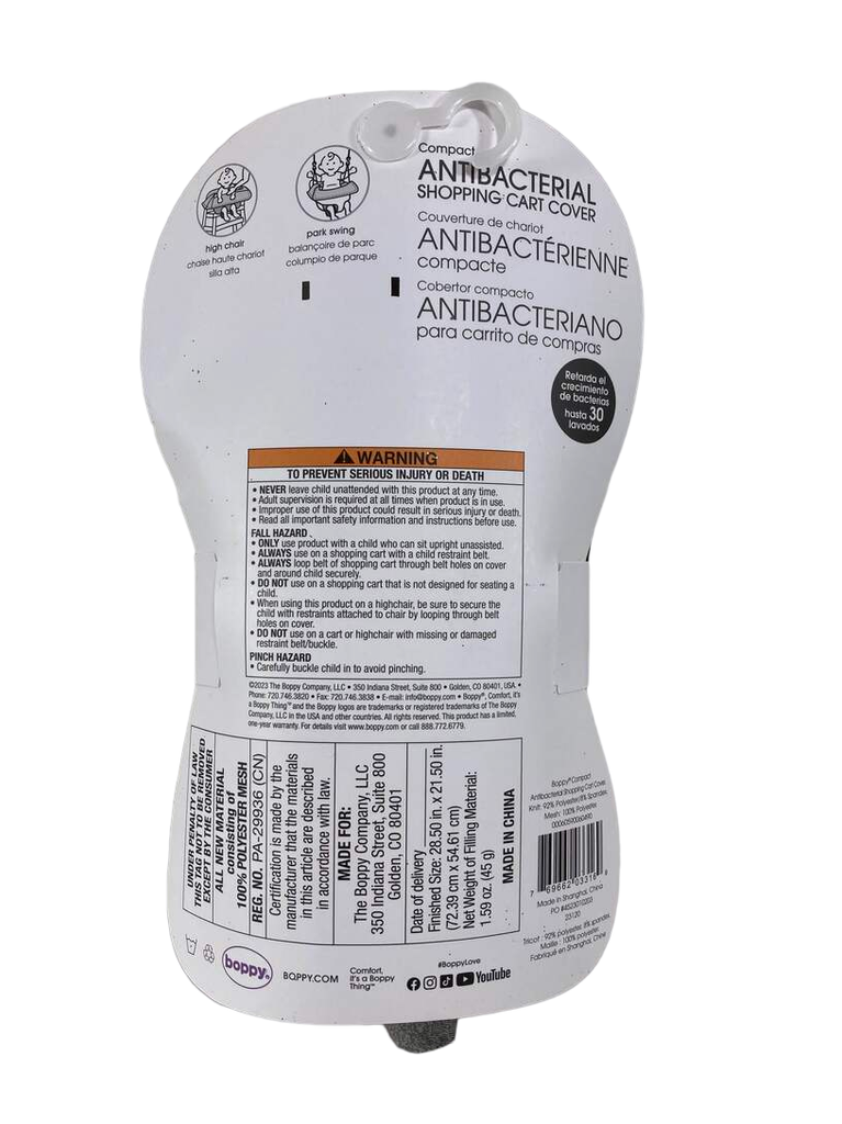 Boppy Compact Antibacterial Shopping Cart Cover
