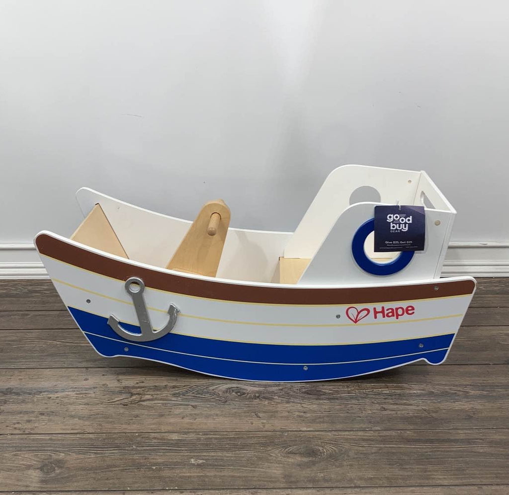 Hape wooden cheap boat rocker