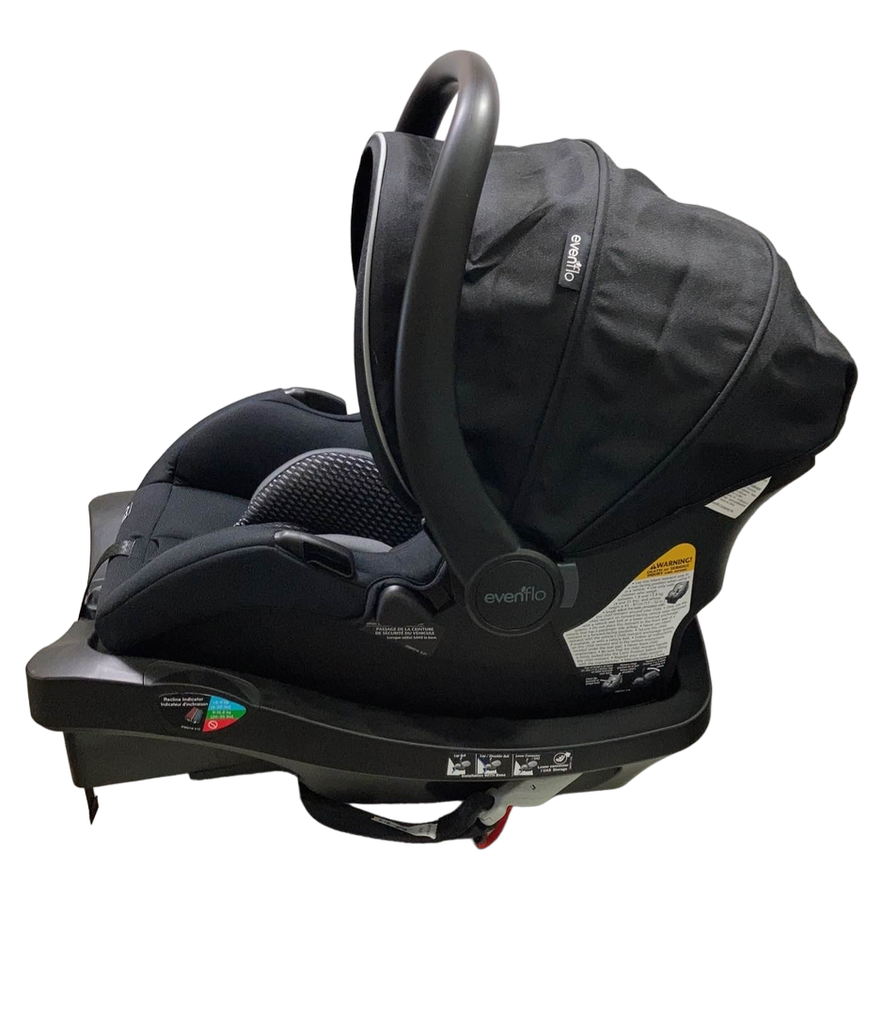 Evenflo LiteMax DLX Infant Car Seat with SafeZone Load Leg Base, 2023,