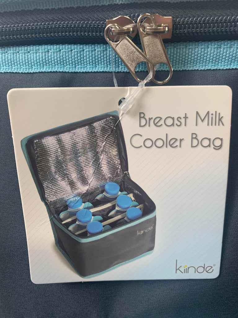 Kiinde Breast Milk Cooler For Storage Bag & Ice Packs Breastfeeding Working  Gray