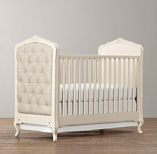 Restoration Hardware Baby & Child Colette Tufted Crib, White, With New