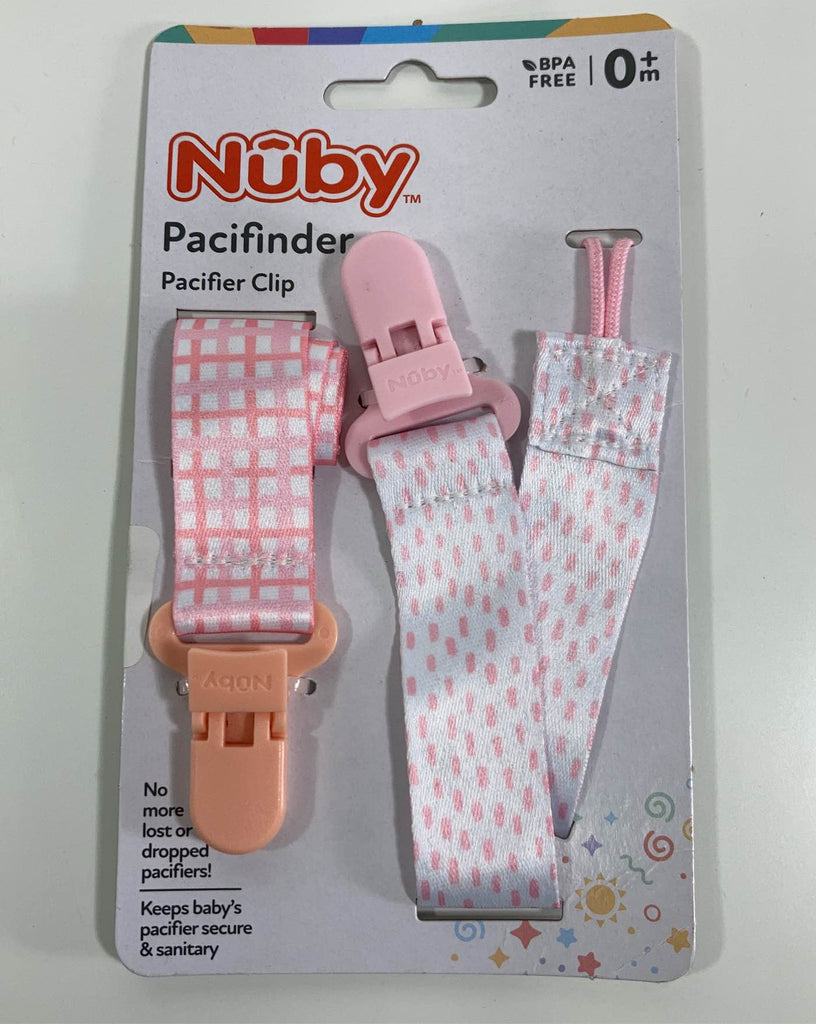 Nuby Pacifier Clips, 2 Pack