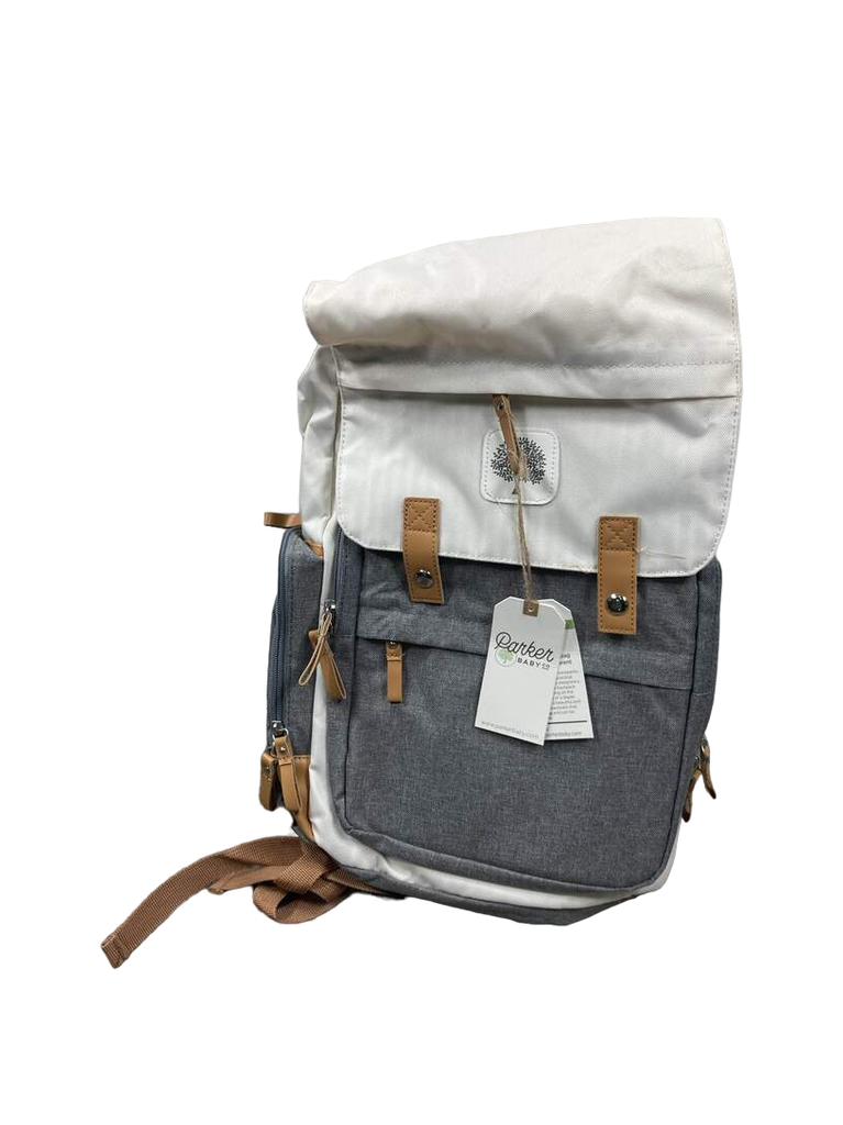 Parker Baby Co. Large Diaper Backpack Birch Bag - Cream