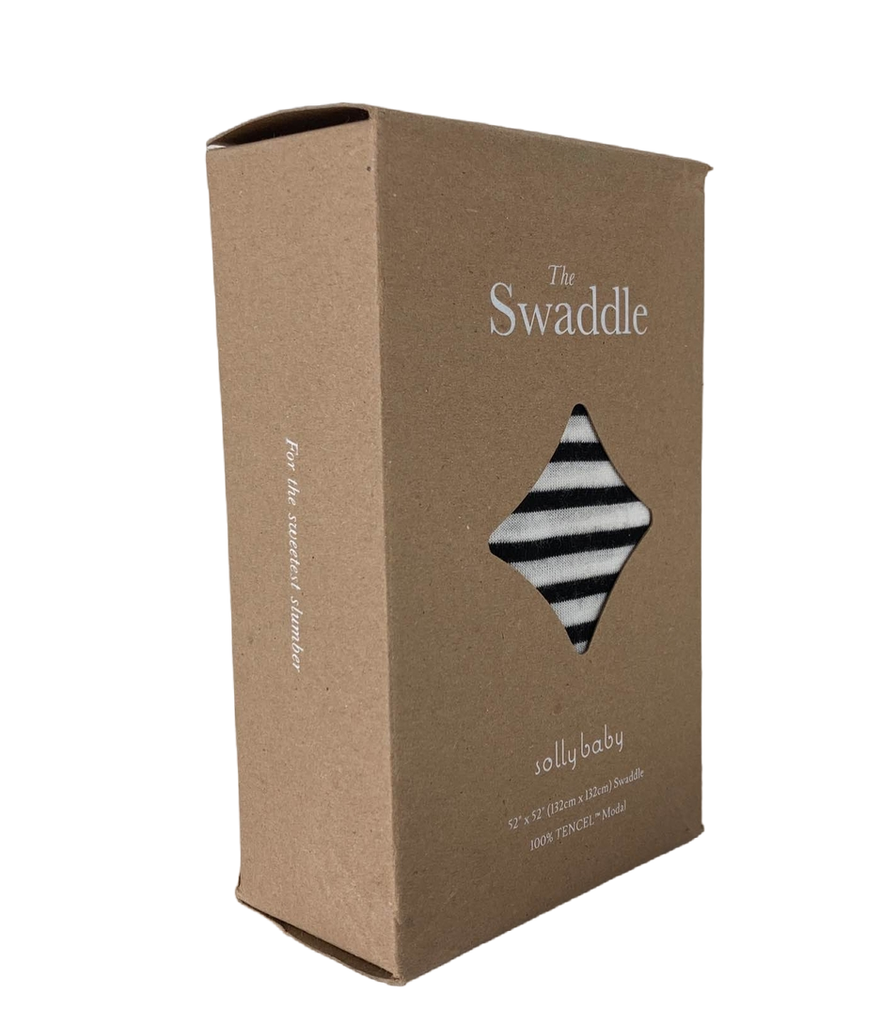 Solly Baby Swaddle, Black & White Stripe
