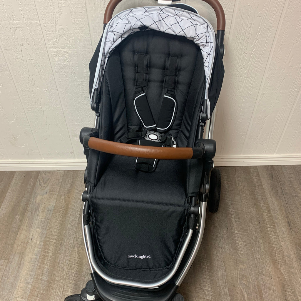 Mockingbird Stroller, 2019, Black with Penny Leather