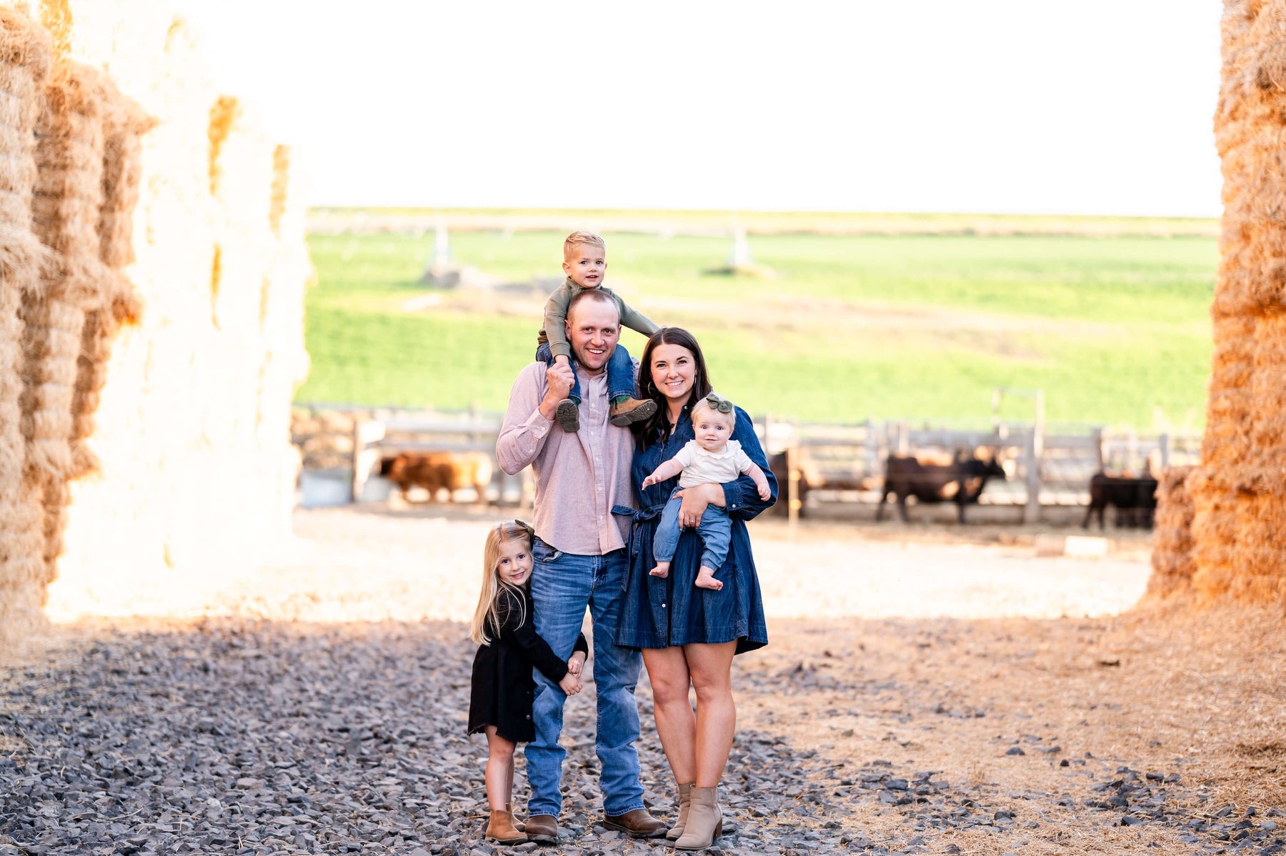 Morgan with her husband and kids 