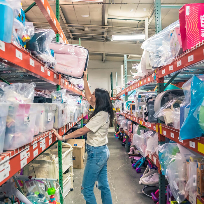 Open box & gently used baby items at the GoodBuy Gear warhouse