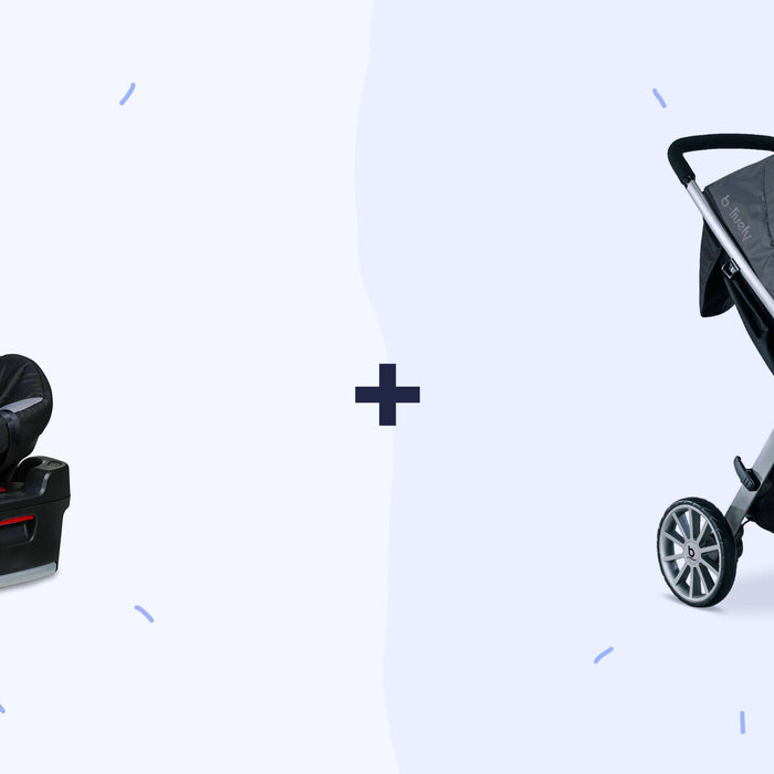 Car seat pus a stroller side by side 