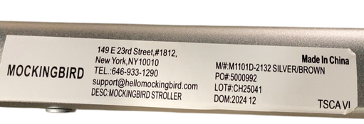 Shop Mockingbird Single 2.0 Stroller, 2024, No Canopy, No Canopy, Silver With Penny Leather at GoodBuy Gear