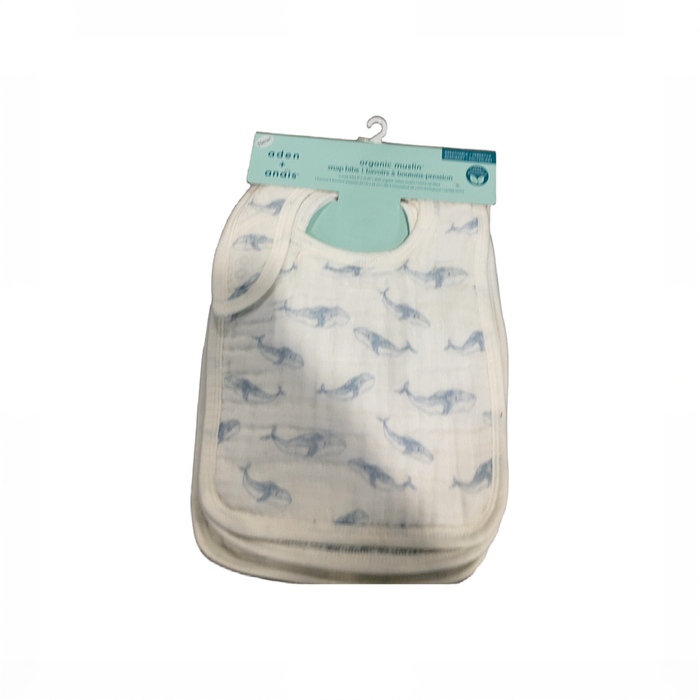 Shop DRAFT - Aden + Anais Muslin Snap Bibs (3 Pack), White Rising Star at GoodBuy Gear