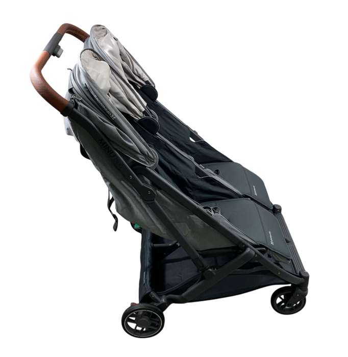Shop UPPAbaby Minu Duo Stroller, 2024, Greyson(Charcoal Mélange/Carbon Frame/Saddle Leather) at GoodBuy Gear