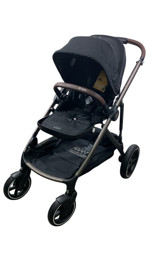 cybex gazelle s stroller in deep black Cybex Gazelle S Modular Stroller, 2024, Moon Black, Taupe Frame