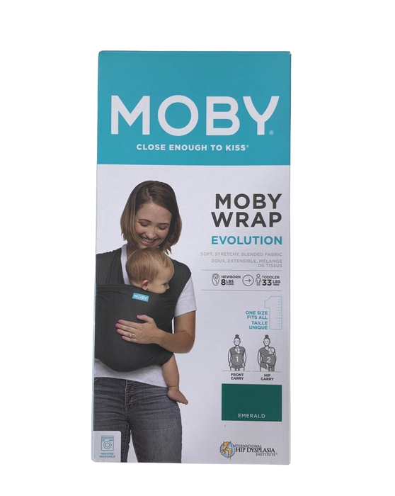 used Moby Evolution Baby Carrier, Emerald