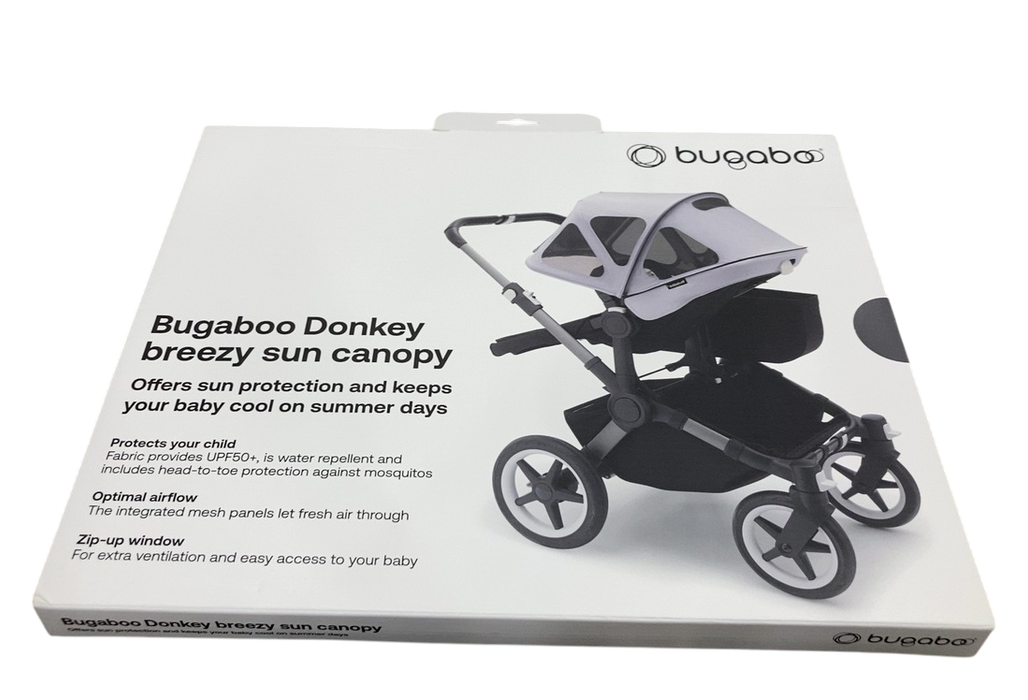 Shop Bugaboo Donkey Breezy Sun Canopy, Moon Grey at GoodBuy Gear