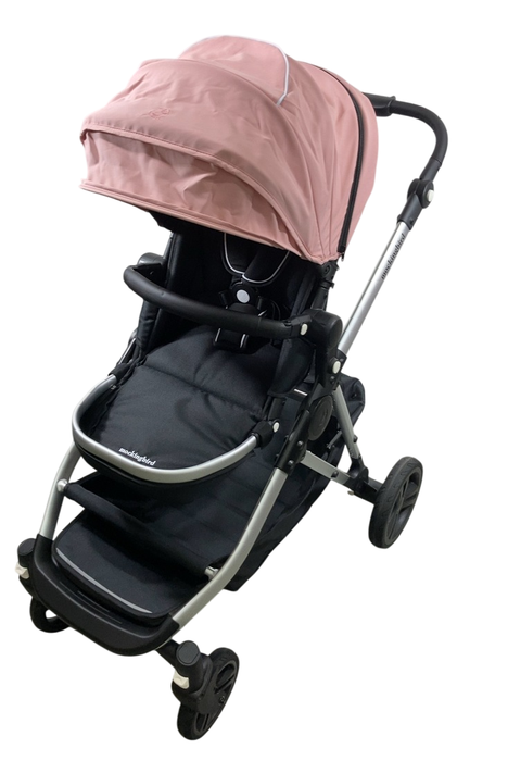 Shop Mockingbird Single to Double 2.0 Stroller, Bloom, Watercolor Drops, Silver With Black Leather, 2024 at GoodBuy Gear