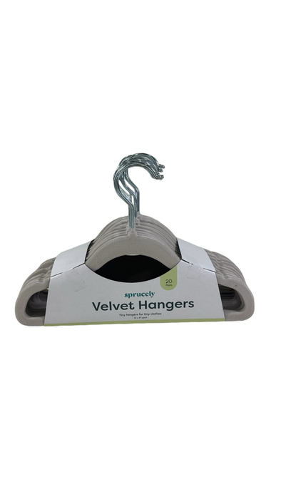 Shop Sprucely Velvet Hangers 20 Pack, Oat at GoodBuy Gear