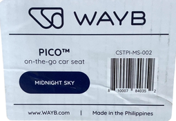 Shop WAYB Pico Portable Car Seat, 2023, Midnight Sky at GoodBuy Gear
