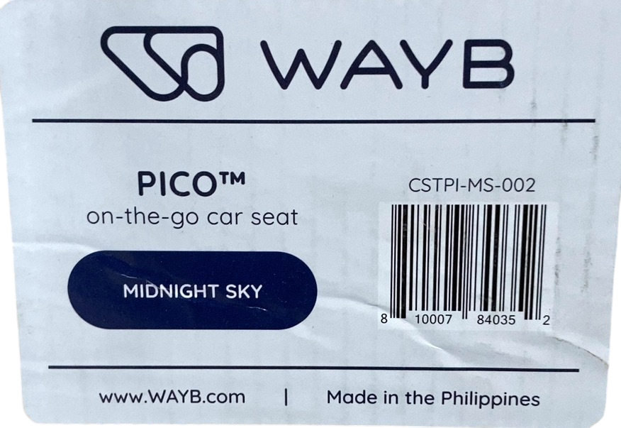 Shop WAYB Pico Portable Car Seat, 2023, Midnight Sky at GoodBuy Gear