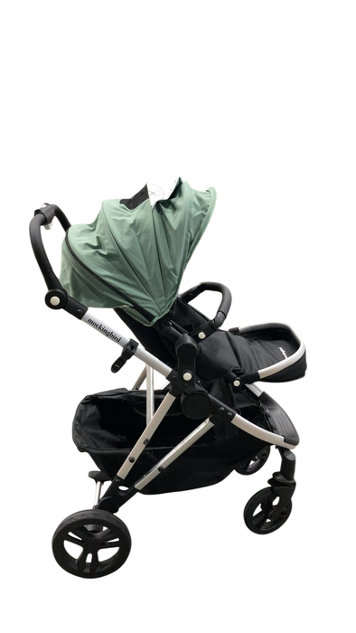 Shop Mockingbird Single 2.0 Stroller, 2024, Sage, Silver With Black Leather, Windowpane at GoodBuy Gear