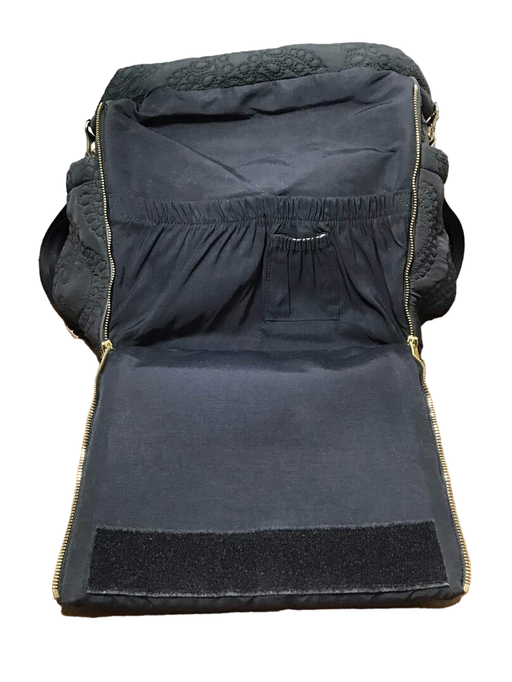 secondhand Petunia Pickle Bottom Boxy Backpack Diaper Bag, Black Embossed