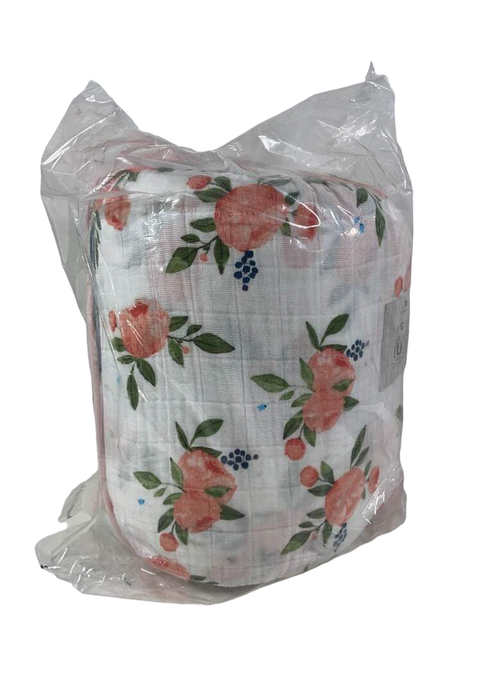 Shop Little Unicorn Deluxe Muslin Quilted Throw, Watercolor Roses at GoodBuy Gear