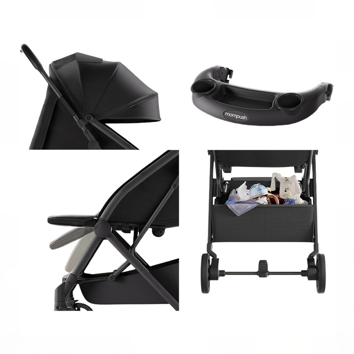 Shop Mompush Lithe V2 Stroller, 2025, Black at GoodBuy Gear
