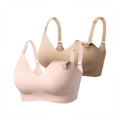 Shop Momcozy Ultra Soft & Omni Maternity Nursing Bra (2 Pack), Medium, Oyster Pink/Maple Sugar at GoodBuy Gear