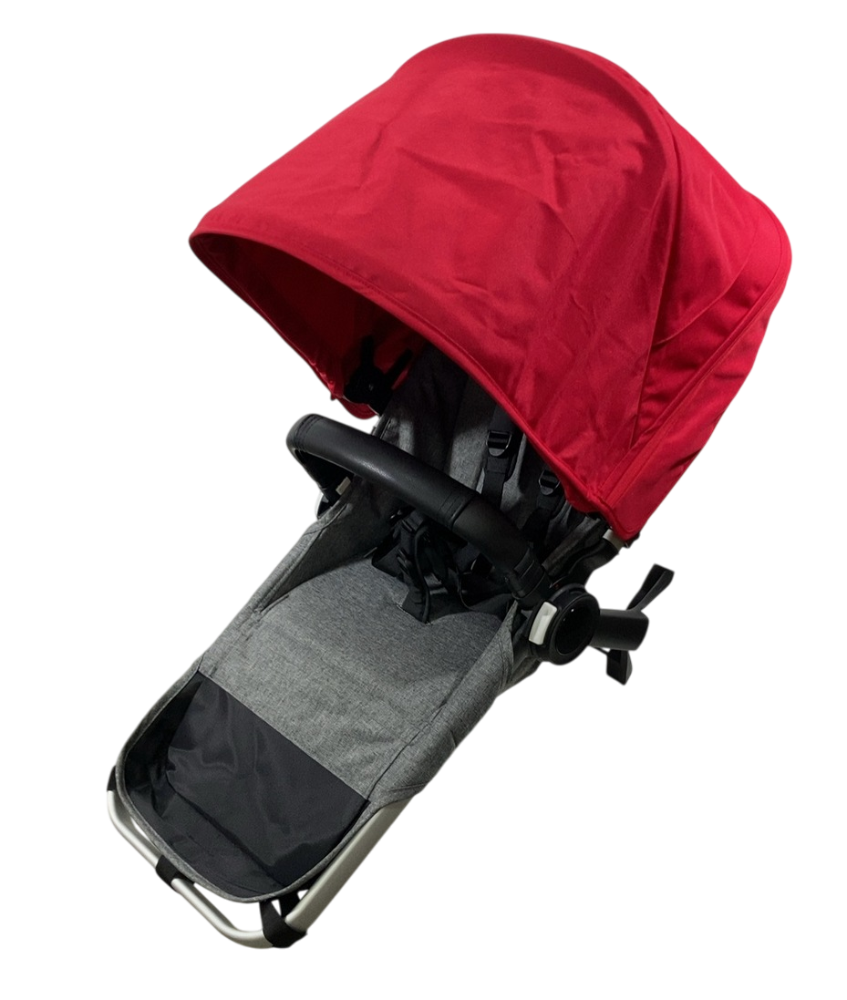 Bugaboo Donkey3 Duo Extension Set, Red-Grey Melange/Aluminum