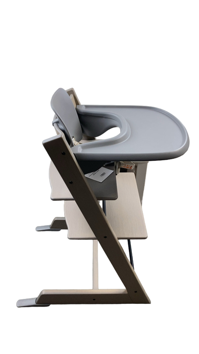 stokke grey wash Stokke Tripp Trapp High Chair with Baby Set and Tray, Greywash