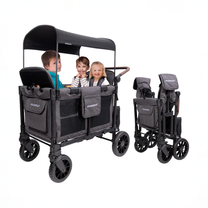 Shop Wonderfold W4 Luxe Pro Stroller Wagon, 2025, Charcoal Gray at GoodBuy Gear