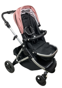 Shop Mockingbird Single to Double 2.0 Stroller, 2024, Bloom, Silver With Black Leather, Watercolor Drops at GoodBuy Gear