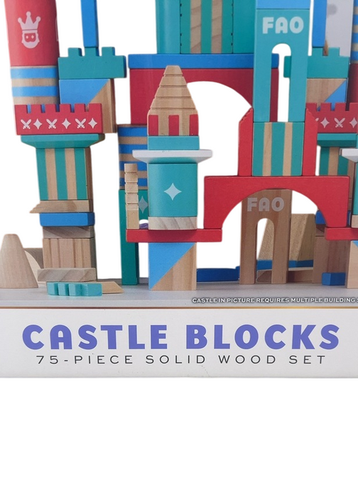 Shop FAO Schwarz Castle Building Blocks, Build Your Own Fortress, 75 Pcs at GoodBuy Gear