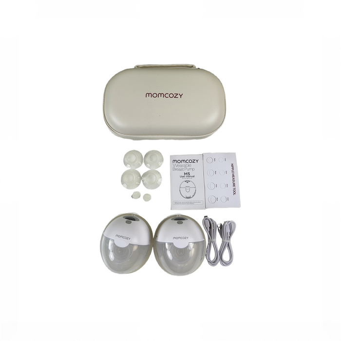 Shop Momcozy All-in-one M5 Double Wearable Breast Pump, Quill Grey at GoodBuy Gear
