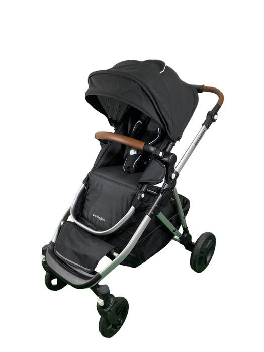 secondhand Mockingbird Single to Double 2.0 Stroller, 2024, Silver with Penny Leather, Watercolor Drops, Black