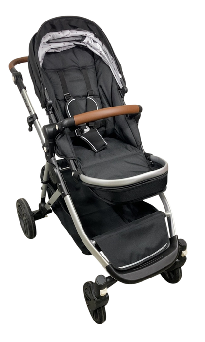 Shop Mockingbird Single to Double 2.0 Stroller, 2024, Black, Silver With Penny Leather, Watercolor Drops at GoodBuy Gear