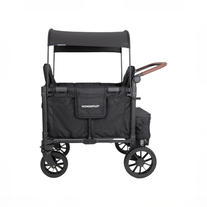 Shop Wonderfold W2 Luxe Pro Double Stroller Wagon, 2 Seater, Jet Black at GoodBuy Gear